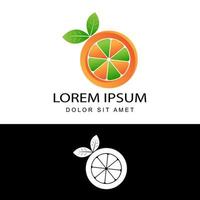 3D-oranje vers logo sjabloonontwerp vector in geïsoleerde witte achtergrond
