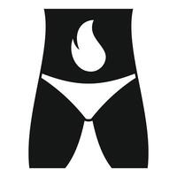 vlam icoon Aan zwempak ontwerp silhouet vector