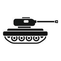 zwart silhouet van een modern leger tank geïsoleerd Aan een wit achtergrond vector