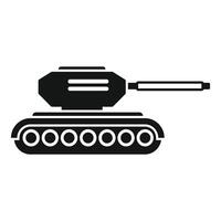 zwart silhouet van leger tank Aan wit achtergrond vector