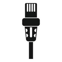zwart silhouet van een podcast microfoon icoon vector