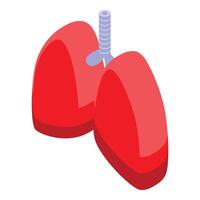 grafisch beeld van menselijk longen in een gestileerde 3d formaat geïsoleerd Aan wit achtergrond vector