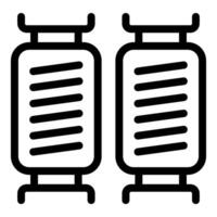 dubbel iv druppelen Tassen icoon geïsoleerd Aan wit achtergrond vector