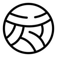 zwart en wit lijn kunst van een volleybal vector
