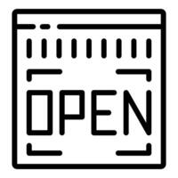 Open teken lijn icoon illustratie vector