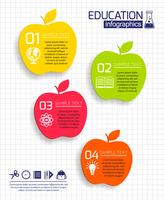Onderwijs apple infographic vector