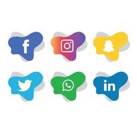 sociale media plat pictogrammen technologie, netwerk. achtergrond groep smiley face verkoop. delen, zoals, vectorillustratie twitter, youtube, whatsapp, snapchat, facebook, instagram, tiktok, tok vector