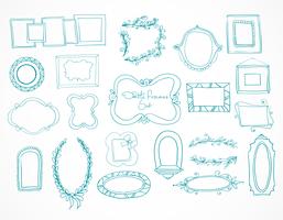 Verzameling van hand getrokken doodle frames vector