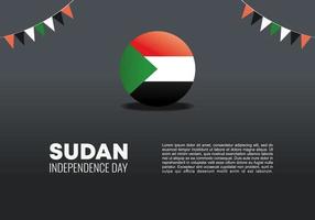 soedan onafhankelijkheidsdag poster voor viering op 1 januari st. vector