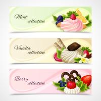 Snoepjes horizontale banners vector