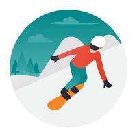 trendy skiboarden vector