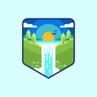 waterval illustratie plat ontwerp vector