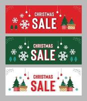 kerstdag verkoop backround kerst objecten vector illustratie premium vector