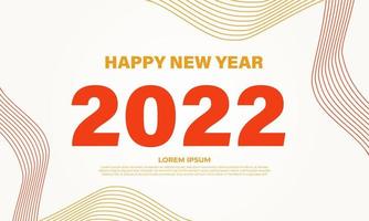 platte ontwerp rode en gele gelukkig nieuwjaar achtergrond vector