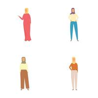 verschillend Dames mode illustratie reeks vector