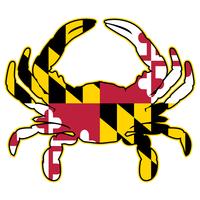 Vlagkrab van Maryland Geïsoleerde Vectorillustratie vector
