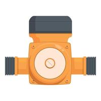 vlak ontwerp illustratie van een oranje water pomp, geïsoleerd Aan wit achtergrond vector