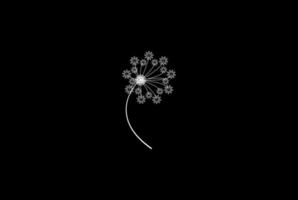 schoonheid paardebloem bloem logo ontwerp vector