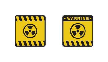 radioactief nucleair waarschuwingsbord pictogram vector design