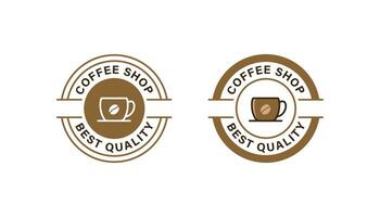 coffeeshop logo badge stempel vector