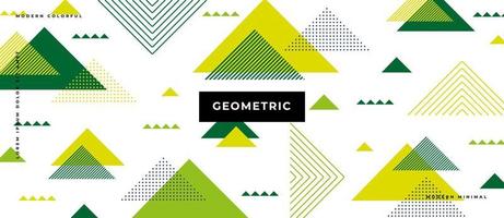 Memphis stijl driehoek bewegende vorm naadloze patroon in witte effen achtergrond. platte geometrische vorm, lijn, stip concept. vector