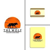 eenvoudig wolf silhouet logo vector