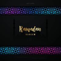 Ramadan Kareem Achtergrondgroetbanner. vector