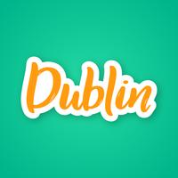 Dublin - hand getrokken belettering zin. vector