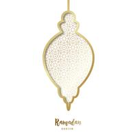 Decoratieve Ramadan gouden lantaarn. vector