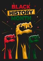 zwarte geschiedenis maand poster sjabloon