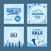 winterverkoop postconcept vector