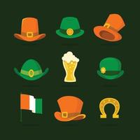 Saint Patrick's Hat icon set vector