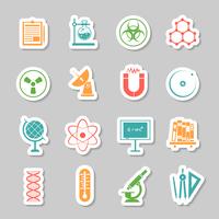 Wetenschap stickers stickers instellen vector