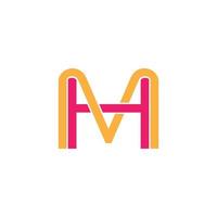 letter hm gekoppeld kleurrijke logo vector