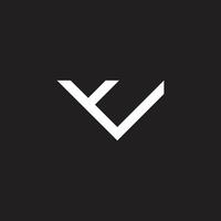 letter vy eenvoudige geometrische lijn logo vector