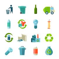 Recycling Icons Set vector