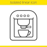 koffiezetapparaat lineaire pictogram. espressomachine dunne lijn illustratie. koffiezetapparaat contour symbool. vector geïsoleerde overzichtstekening