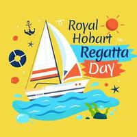 koninklijk hobart regatta dag concept vector