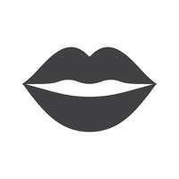 kus pictogram. silhouet symbool. de lippen van de vrouw. negatieve ruimte. vector geïsoleerde illustratie