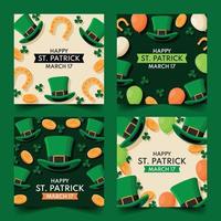 NS. patrick's day hoed kaarten collectie vector