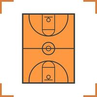 basketbalveld kleur icoon. geïsoleerde vectorillustratie vector