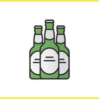 bierflesjes kleur icoon. geïsoleerde vectorillustratie vector