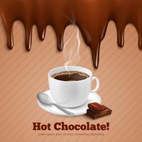 Chocolade en koffie achtergrond vector