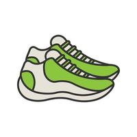 sneakers kleur icoon. sneakers. sportschoenen. geïsoleerde vectorillustratie vector