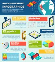 Infographic lay-outgrafiek van de navigatie vector