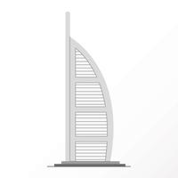 burj al arab gebouw vector