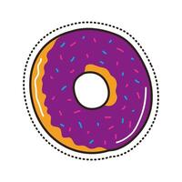 zoete donut patch vector