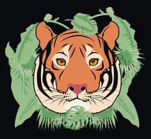 tijger hoofd poster vector