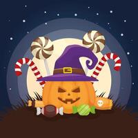 trick or treat vrolijk halloween vector