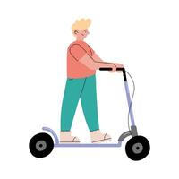 man op elektrische scooter vector